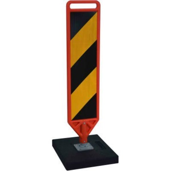 Flexpost, Inc. FlexPost Delineator Paddle w/Metal Spring, 41"H X 9"W, Portable Base,  SM-DP + A-SM-PB18